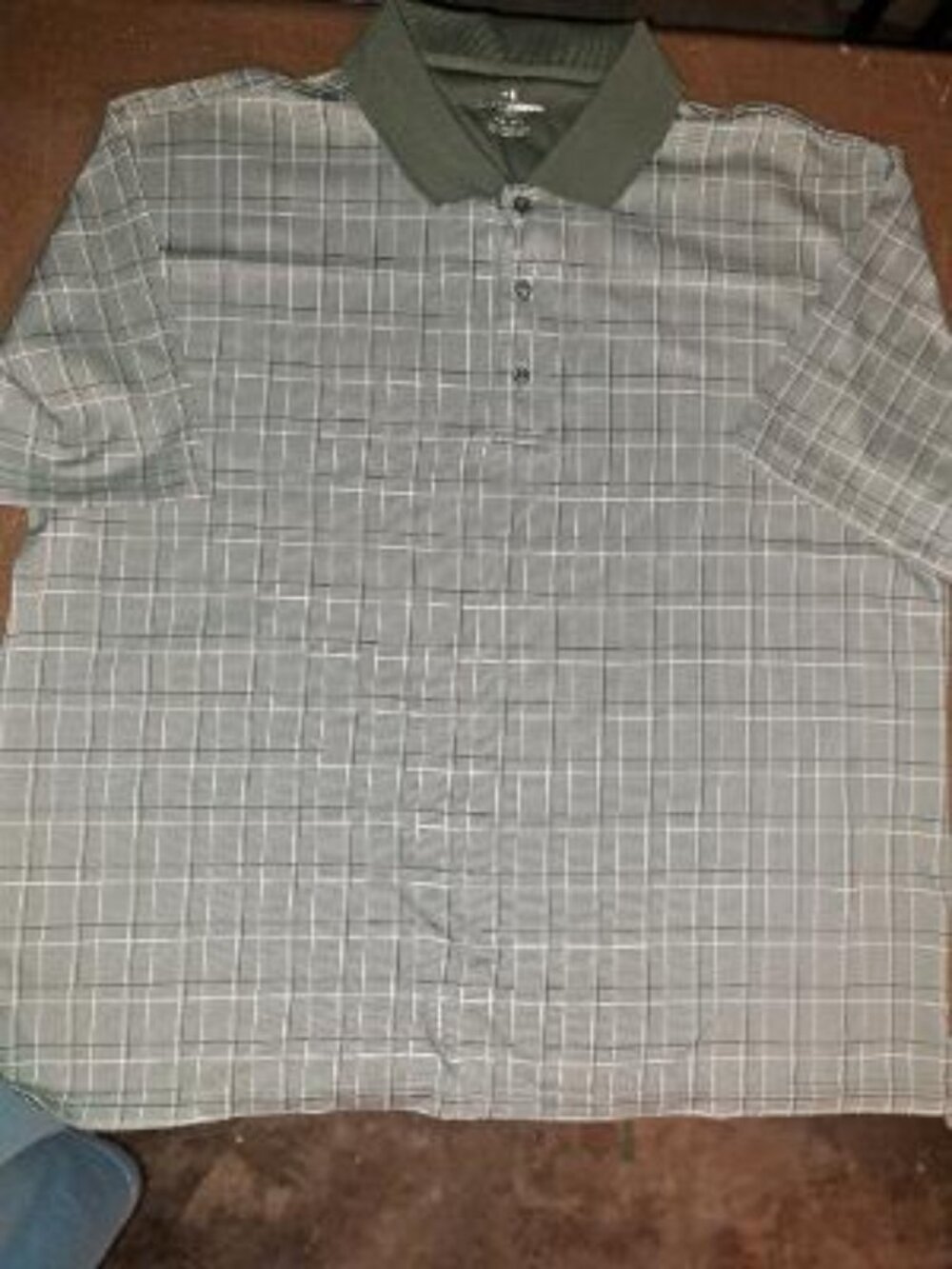 Men's Green plaid golf shirt - XXL - Grand Slam